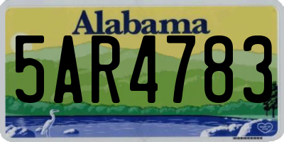 AL license plate 5AR4783