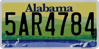 AL license plate 5AR4784