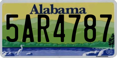 AL license plate 5AR4787