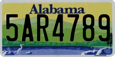AL license plate 5AR4789