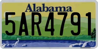 AL license plate 5AR4791