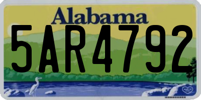 AL license plate 5AR4792