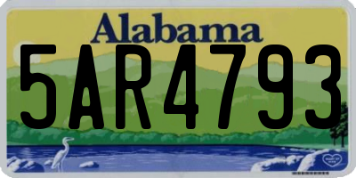 AL license plate 5AR4793