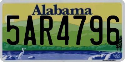 AL license plate 5AR4796