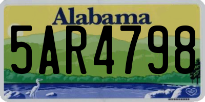 AL license plate 5AR4798
