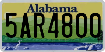 AL license plate 5AR4800