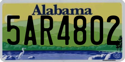 AL license plate 5AR4802