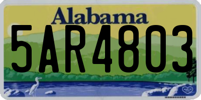 AL license plate 5AR4803