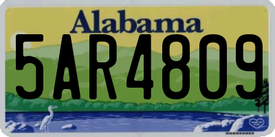 AL license plate 5AR4809