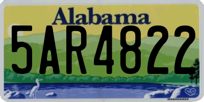 AL license plate 5AR4822