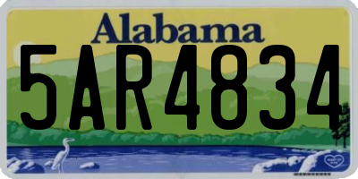 AL license plate 5AR4834