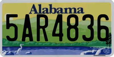 AL license plate 5AR4836