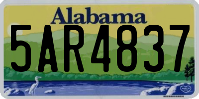 AL license plate 5AR4837