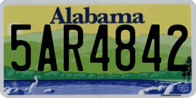 AL license plate 5AR4842