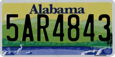 AL license plate 5AR4843