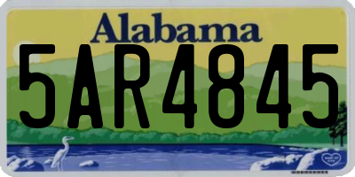 AL license plate 5AR4845