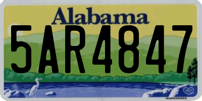 AL license plate 5AR4847