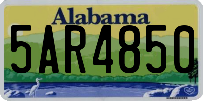 AL license plate 5AR4850
