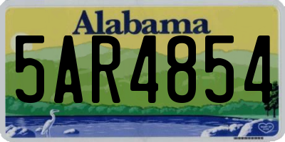 AL license plate 5AR4854