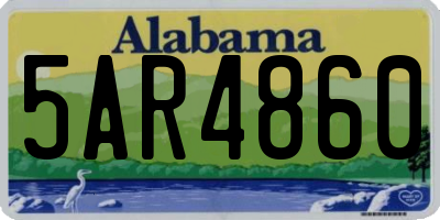 AL license plate 5AR4860