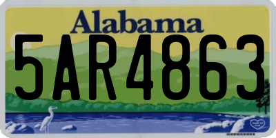 AL license plate 5AR4863