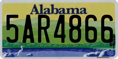 AL license plate 5AR4866