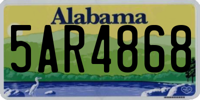 AL license plate 5AR4868