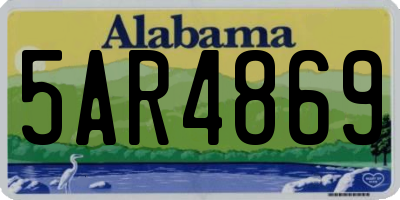 AL license plate 5AR4869