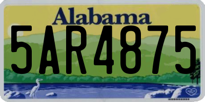 AL license plate 5AR4875