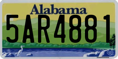 AL license plate 5AR4881