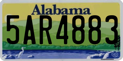 AL license plate 5AR4883