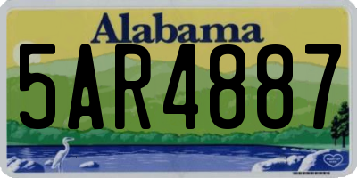 AL license plate 5AR4887