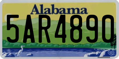 AL license plate 5AR4890