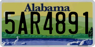 AL license plate 5AR4891