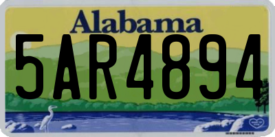 AL license plate 5AR4894