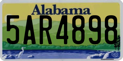 AL license plate 5AR4898