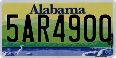 AL license plate 5AR4900