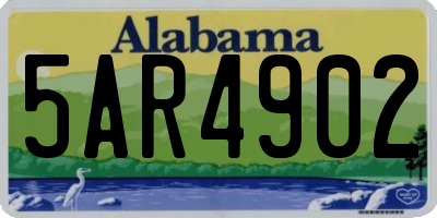 AL license plate 5AR4902