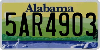 AL license plate 5AR4903