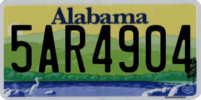 AL license plate 5AR4904