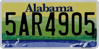 AL license plate 5AR4905