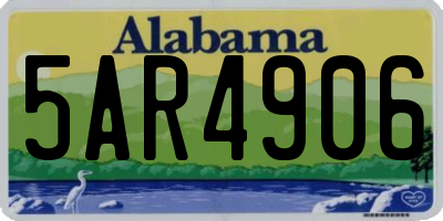 AL license plate 5AR4906