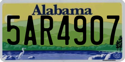 AL license plate 5AR4907