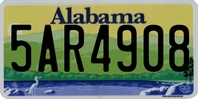 AL license plate 5AR4908