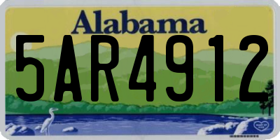 AL license plate 5AR4912