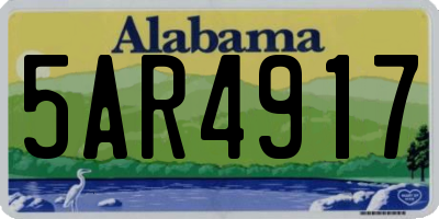 AL license plate 5AR4917