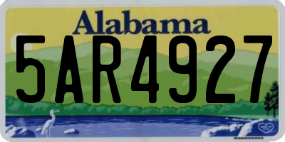 AL license plate 5AR4927