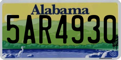 AL license plate 5AR4930