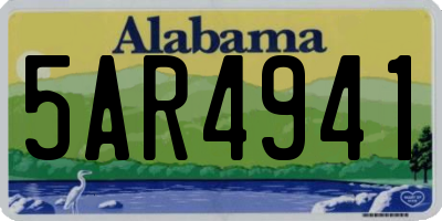 AL license plate 5AR4941