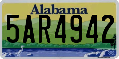 AL license plate 5AR4942